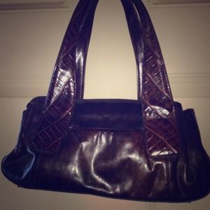 Brown leather purse