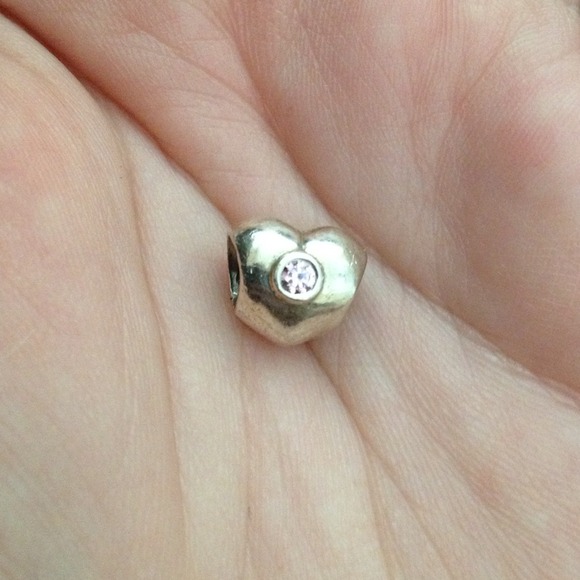 Pandora Heart with Pink Gem
