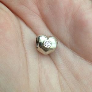 Pandora Heart with Pink Gem