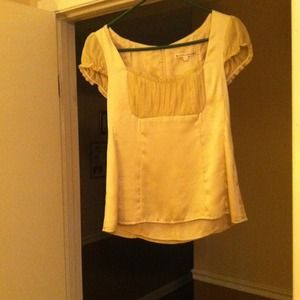 Champagne colored silk top.