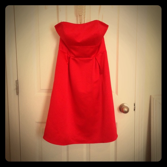 Apple red corset back cocktail dress