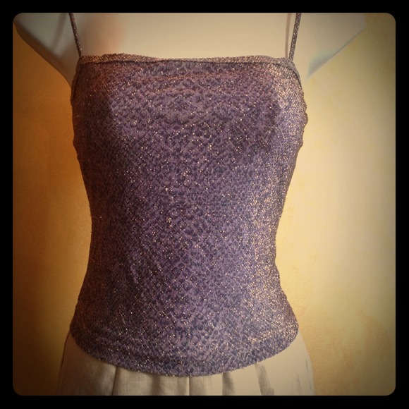 Sexy, Neutral Violet/ Gold, Snakeskin Pattern Top.
