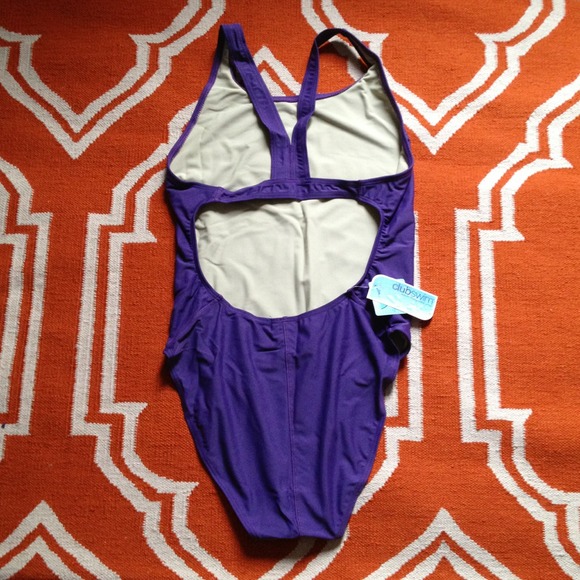 Purple Racerback bathing suit. Never worn. - Picture 2 of 3