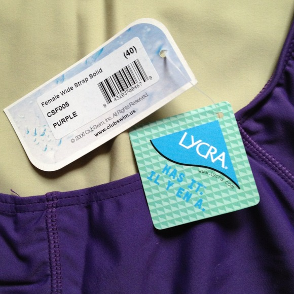 Purple Racerback bathing suit. Never worn. - Picture 3 of 3