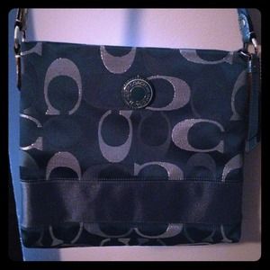 Coach signature stripe file bag - teal