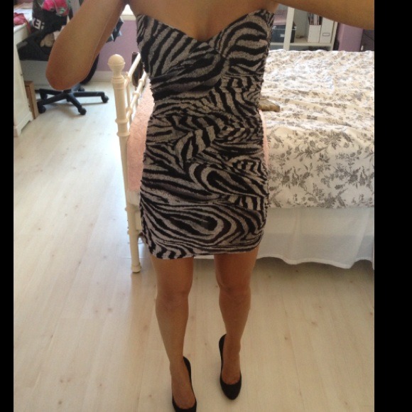 Zebra print mini dress size Small