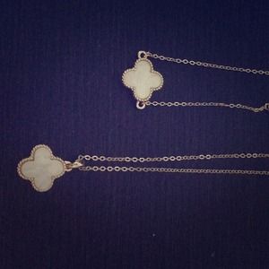 Matching clover necklace and bracelet!