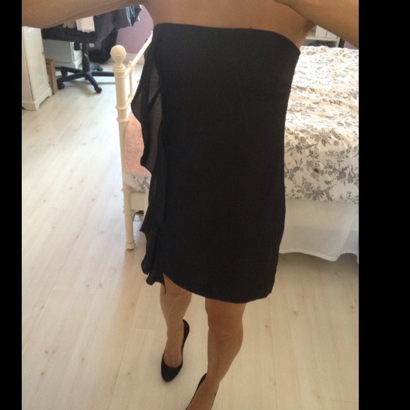 BCBGeneration black sheer satin dress size Xs