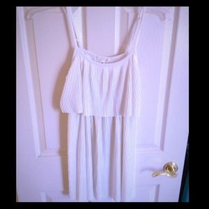 Pleaded creme sundress size medium