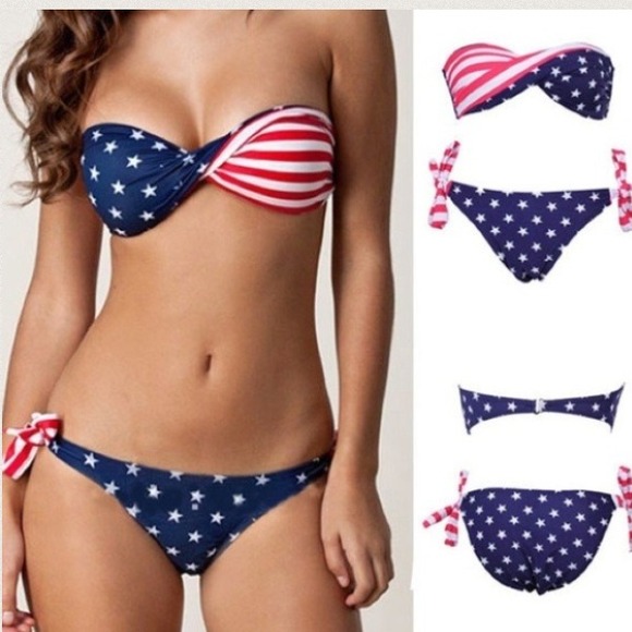 🇺🇸American flag swim suit🇺🇸! 4th of July suit!
