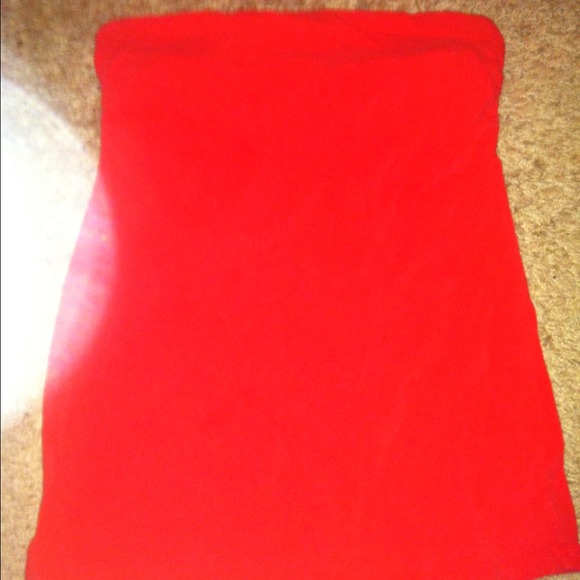 Red tube top