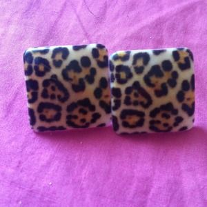 Cheetah print earrings