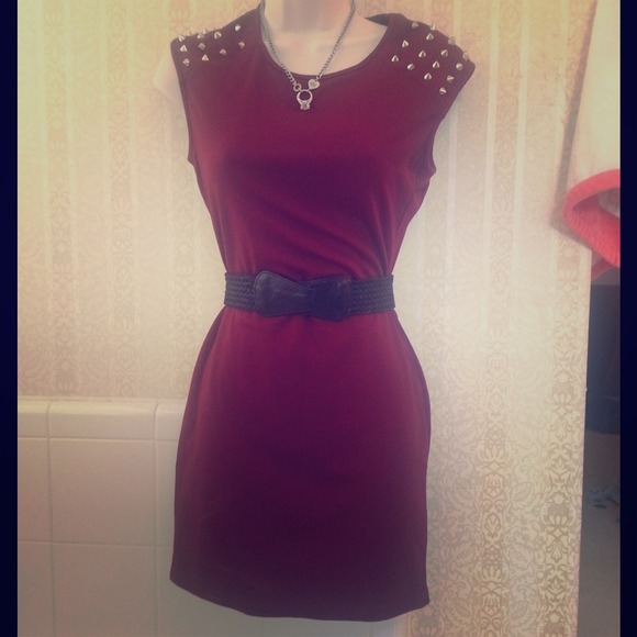 Burgundy dress