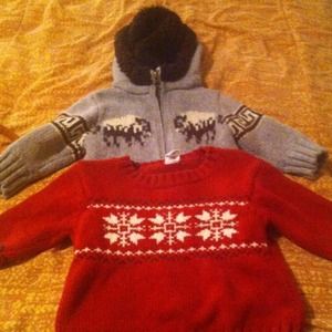 2 baby gap beautiful sweaters size 12-18 m