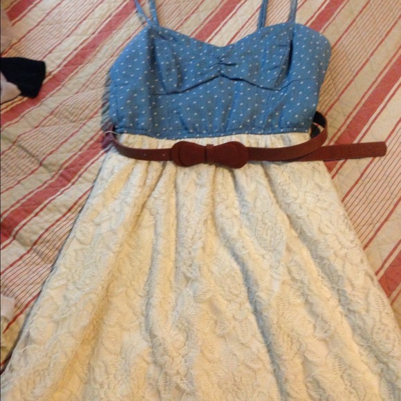 ⭐Sold⭐Kohl s denim and lace dress