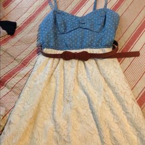 ⭐Sold⭐Kohl s denim and lace dress