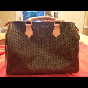 Vintage perforated orange LV speedy 30