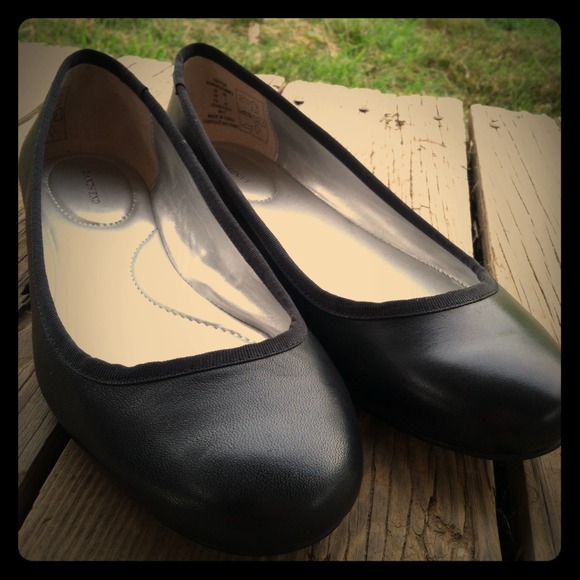 Brand New Lands' End Leather Ballet Flats