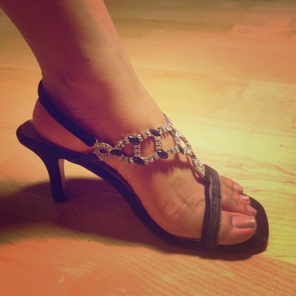 Annie diamond encrusted heels