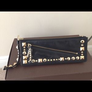Marciano Leather Gold Hardware Clutch