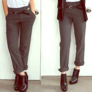 F21 pinstripe trousers