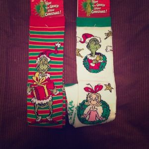 Grinch Christmas socks! 2 pairs!!! Brand new!