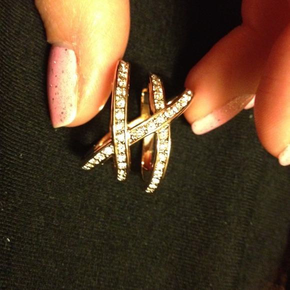 Rose Gold Plated Braided Triple Twist Ring Bling! - Picture 4 of 4