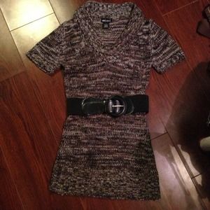 Sweater shirt or dress with a belt!