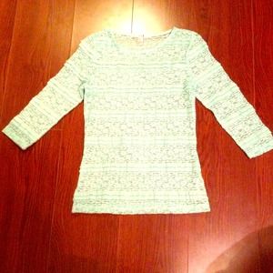 Mint colored long sleeved shirt from Forever 21
