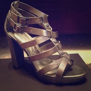 Metallic Gladiator Heels