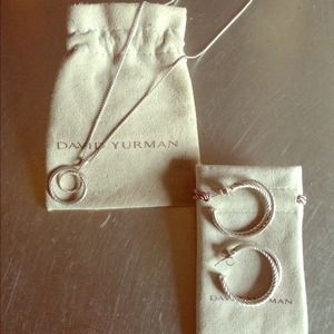 Authentic David Yurman necklace & earrings