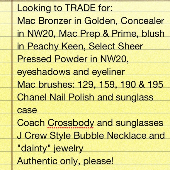 Happy to TRADE for Anything on My List!