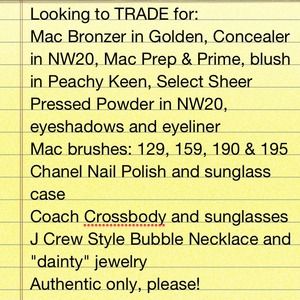 Happy to TRADE for Anything on My List!
