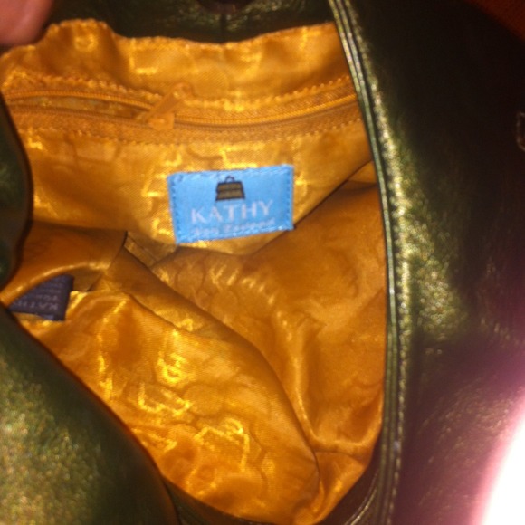 Large green kathy van zeeland handbag - Picture 3 of 3