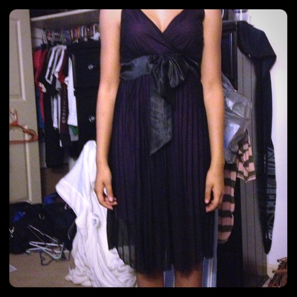 Purple and Black Dress