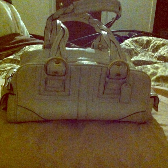 White leather coach