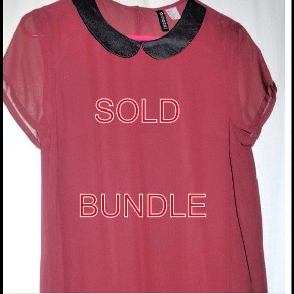 RESERVED - BUNDLE H&M cranberry-colored tunic
