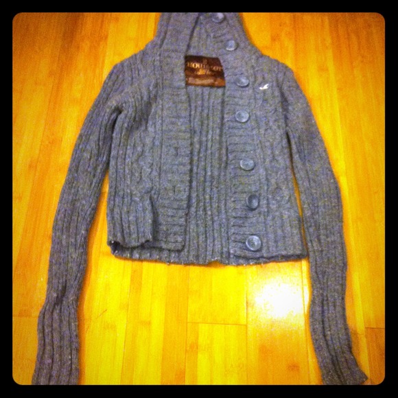 Grey Hollister cardigan sweater