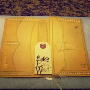 Dark cream soft leather hand stitched wallet