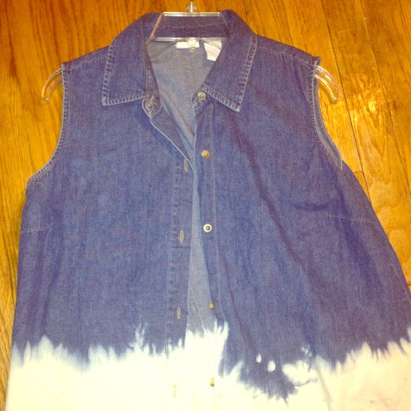 Vintage dip dyed sleeveless blouse