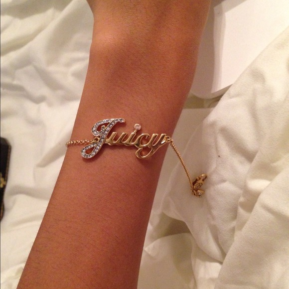 juicy couture thin gold chain bracelet