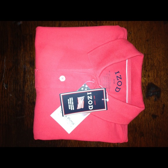 NWT Men's Izod Red Short-Sleeve Polo in Medium