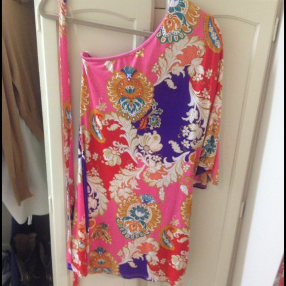 Beautiful One Shoulder Tie Waste Dress