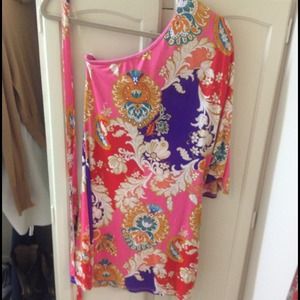 Beautiful One Shoulder Tie Waste Dress