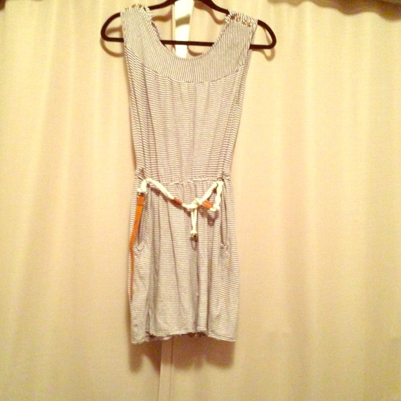 💚Striped dress with belt💚