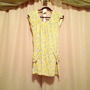 💛Yellow & Navy 💙 print dress💋