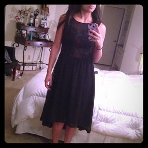 ❌SOLD---HM High Low Mesh See Through Dress