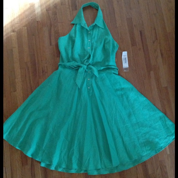 🔴SOLD🔴 Cypress Green Ralph Lauren Halter Dress! - Picture 4 of 4