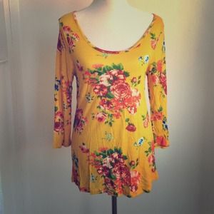 2 for $15 3/4 sleeve cut out back top