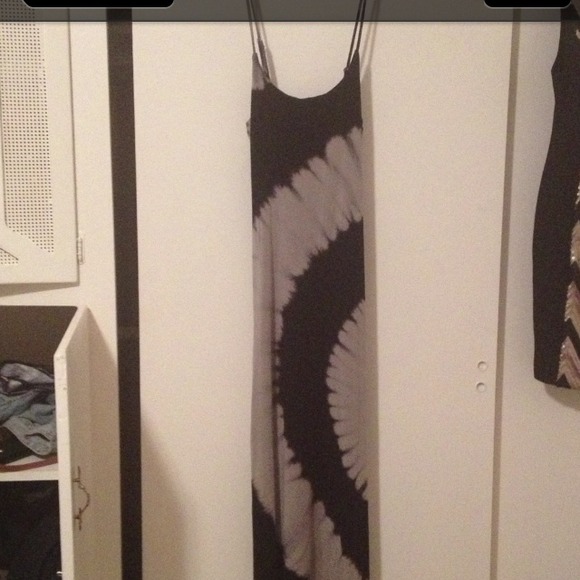 Black & grey tie dye maxi